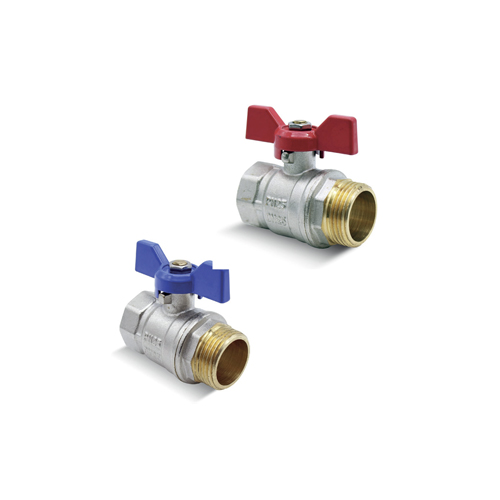 Vanne à bille papillon MF 1/2" bleu