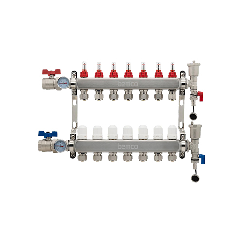Stainless steel manifold 2 circuits 3/4 EK